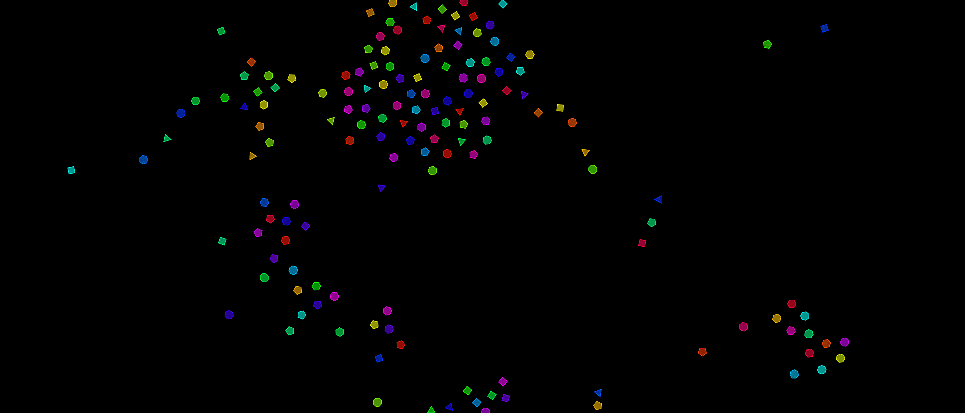 Colorful Regular polygons flocking