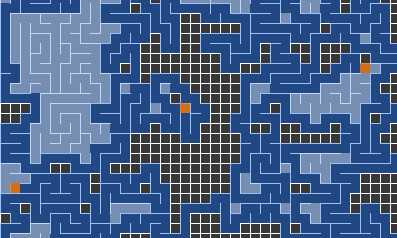 Maze generator from all four corners of the canvas