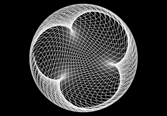 "Time Table Cardioid with Bézier" code example