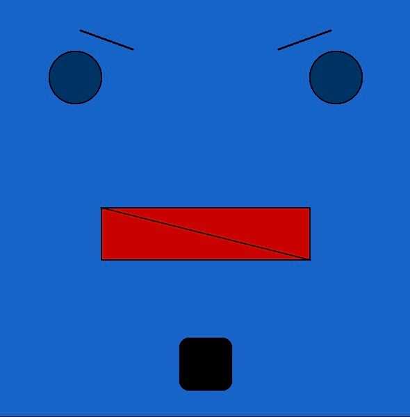 First p5.js rectangle face