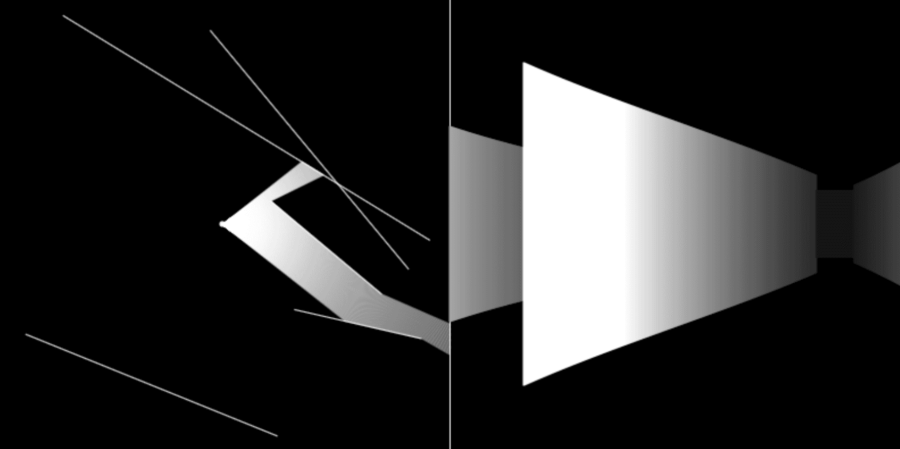 Rendering ray casting with geometrical correction